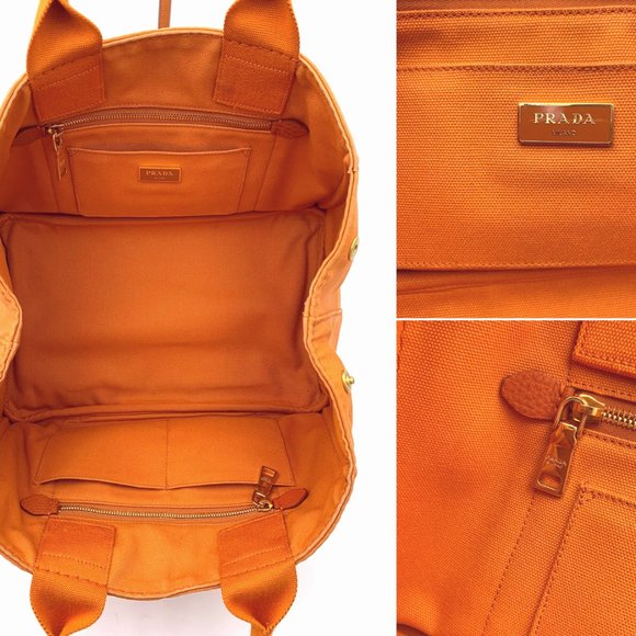 Prada Canapa MM - Orange - Picture 15 of 16